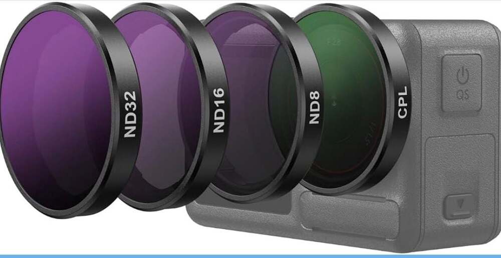TELESIN 4-Pack CPL and ND Filter Set for DJI Osmo Action 5 Pro/4/3